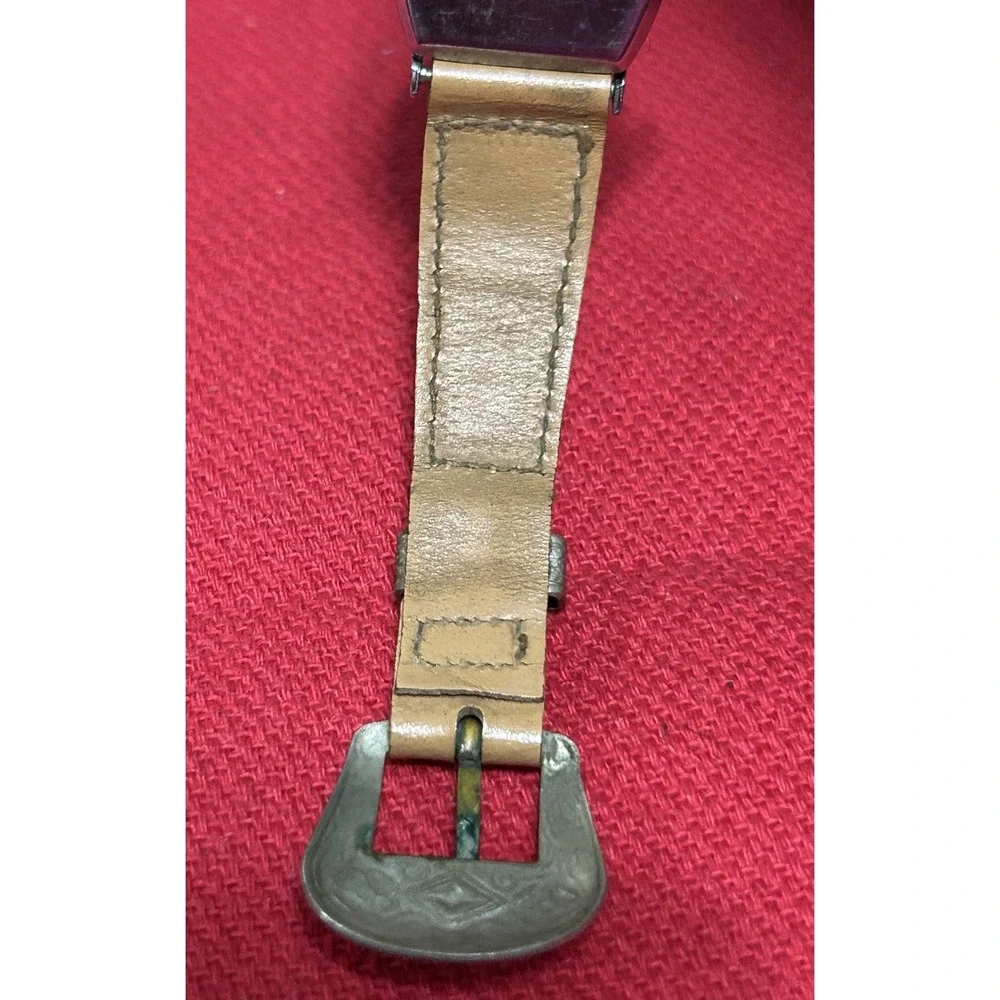 Vintage 1950s ROY ROGERS & TRIGGER Green Round Mens Watch Original Band READ